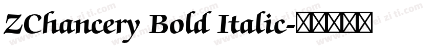 ZChancery Bold Italic字体转换